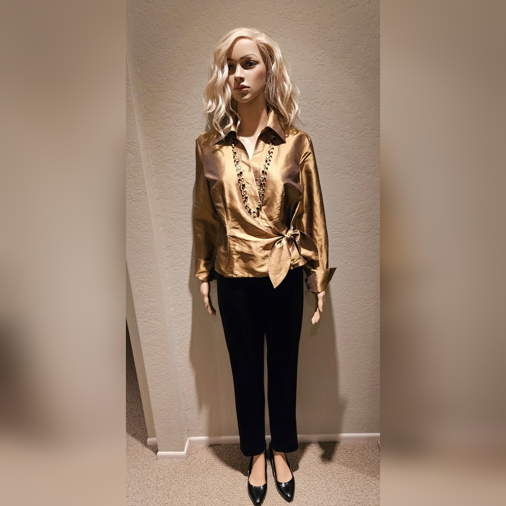 Gorgeous Silk Wrap Front Blouse